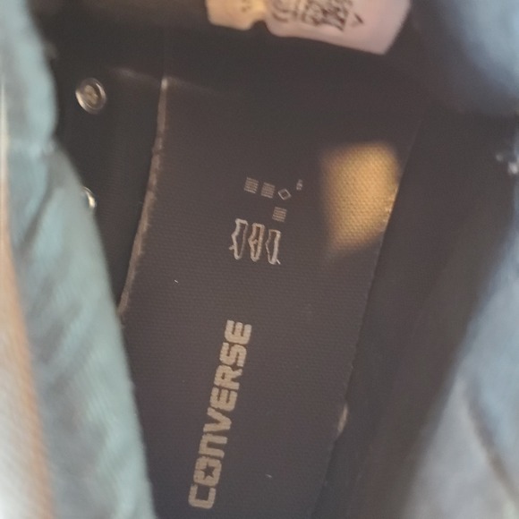 Converse All Star US Sz 6 Tan Canvas & Black Soles Black Laces High Top EUC - Picture 5 of 9